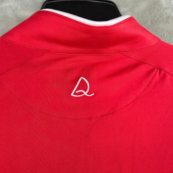 Deolax Golf Pullover Long Sleeve 1/4 Zip Athletic Training Top Red XL - Picture 8 of 9